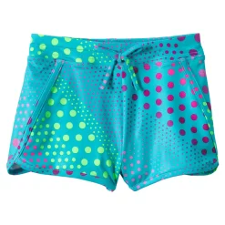 Girls 7-16 Lands' End Comfort Waist Swim Shorts -Sleep On It Sales Shop 4819681 Aqua Diagonal Dot