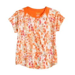 Girls 7-16 Tek Gear® Short Sleeve Performance Tee in Regular & Plus Size -Sleep On It Sales Shop 4849375 Orange Animal