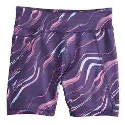 Girls 7-16 Tek Gear® Performance Bike Shorts in Regular & Plus Size -Sleep On It Sales Shop 4871670 Purple Pink Marble