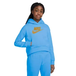 Girls 7-16 Nike Club Fleece Hoodie 19 Girls 7-16 Nike Club Fleece Hoodie -Sleep On It Sales Shop 4878298 University Blue Goldto