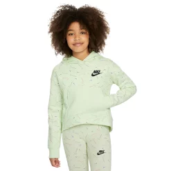 Girls 7-16 Nike Printed Fleece Hoodie -Sleep On It Sales Shop 4878466 Lime Ice