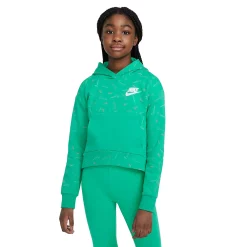 Girls 7-16 Nike Printed Fleece Hoodie -Sleep On It Sales Shop 4878466 Roma Green White
