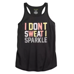 Girls 7-16 Tek Gear® Graphic Tank Top in Regular & Plus Size -Sleep On It Sales Shop 4888286 Black Dont Sweat