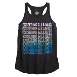 Girls 7-16 Tek Gear® Graphic Tank Top in Regular & Plus Size -Sleep On It Sales Shop 4888286 Black Exceeding Limits
