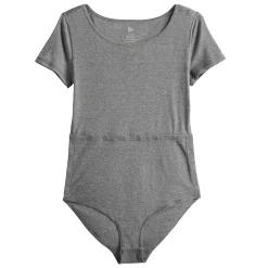 Girls 6-20 SO® Solid Adaptive Bodysuit -Sleep On It Sales Shop 4946055 Heather Gray