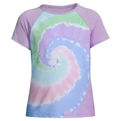 Girls 8-16 Lands' End Short Sleeve Crewneck Rash Guard in Plus Size -Sleep On It Sales Shop 4961790 Pastel Swirl Tie Dye
