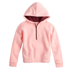 Girls 7-16 Tek Gear® Ultrasoft Fleece 1/4-Zip Hoodie in Regular & Plus -Sleep On It Sales Shop 4972462 Pinktini