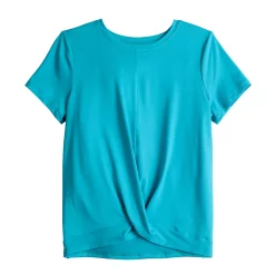 Girls 7-16 Tek Gear® Soft Tek Twist Hem Tee in Regular & Plus -Sleep On It Sales Shop 5005956 Tremendous Teal