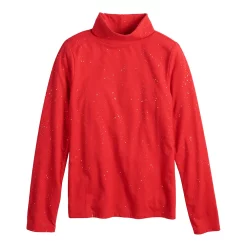Girls SO® Favorite Turtleneck Tee -Sleep On It Sales Shop 5079014 Red