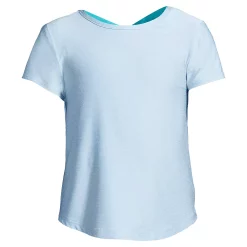 Girls 10-16 Lands' End Performance Cross-Back Tee in Plus Size -Sleep On It Sales Shop 5189132 Soft Blue Space Dye