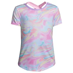 Girls 10-16 Lands' End Performance Cross-Back Tee in Plus Size -Sleep On It Sales Shop 5189132 Wild Blossom Swirl