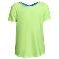 Girls 10-16 Lands' End Performance Cross-Back Tee in Plus Size -Sleep On It Sales Shop 5189132 Yellow Space Dye