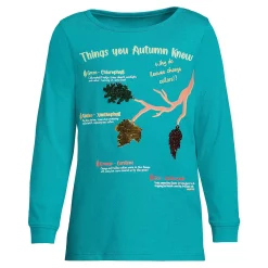 Girls 10-16 Lands' End Graphic Tee in Plus Size -Sleep On It Sales Shop 5189139 Autumn Leaves