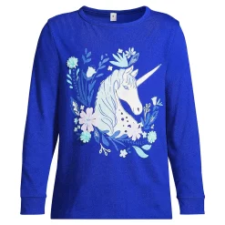 Girls 10-16 Lands' End Graphic Tee in Plus Size -Sleep On It Sales Shop 5189139 Folklore Unicorn
