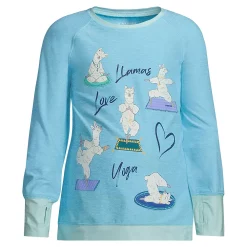 Girls 10-16 Lands' End Active Tee in Plus Size -Sleep On It Sales Shop 5189154 Llamas Love Yoga