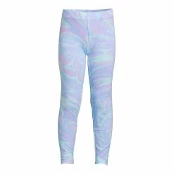 Girls 10-16 Lands' End TOUGH COTTON™ Leggings in Plus Size -Sleep On It Sales Shop 5212126 Blue Radiance Swirl