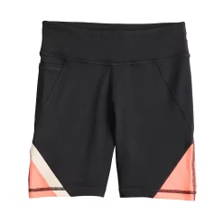 Girls 7-16 Tek Gear® Colorblock High-Waisted Bike Shorts in Regular & Plus