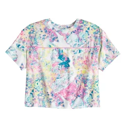 Girls 7-16 Tek Gear® Tulip Back Tee in Regular & Plus -Sleep On It Sales Shop 5221077 Teal Paint Pour