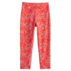Girls 7-16 Tek Gear® Performance 7/8 Leggings in Regular & Plus -Sleep On It Sales Shop 5221479 Coral Squiggles