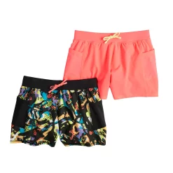Girls 7-16 Tek Gear® 2-Pack Woven Running Shorts in Regular & Plus -Sleep On It Sales Shop 5266582 Black Neon Melon
