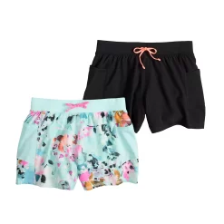 Girls 7-16 Tek Gear® 2-Pack Woven Running Shorts in Regular & Plus -Sleep On It Sales Shop 5266582 Light Blue Black