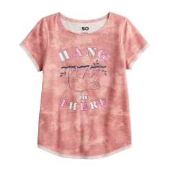 Girls 6-20 SO® Adaptive Sensory Tee in Regular & Plus Size -Sleep On It Sales Shop 5269193 Sloth Tie Dye
