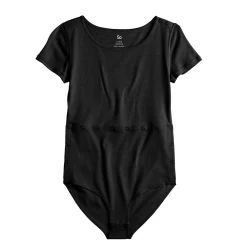 Girls 6-20 SO® Adaptive Abdominal Access Bodysuit in Regular & Plus -Sleep On It Sales Shop 5270184 Black