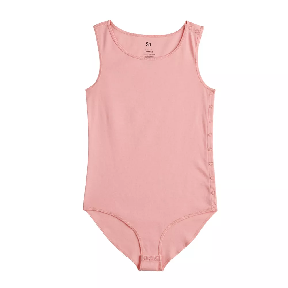 Girls 6-20 SO® Adaptive Bodysuit in Regular & Plus Size 2 Girls 6-20 SO® Adaptive Bodysuit in Regular & Plus Size - Image 2
