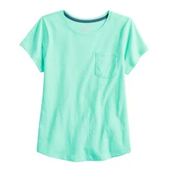 Girls 6-20 SO® Favorite Pocket Tee in Regular & Plus -Sleep On It Sales Shop 5273419 Mint