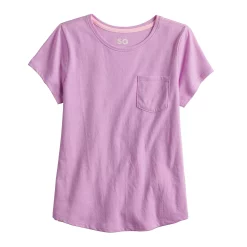 Girls 6-20 SO® Favorite Pocket Tee in Regular & Plus