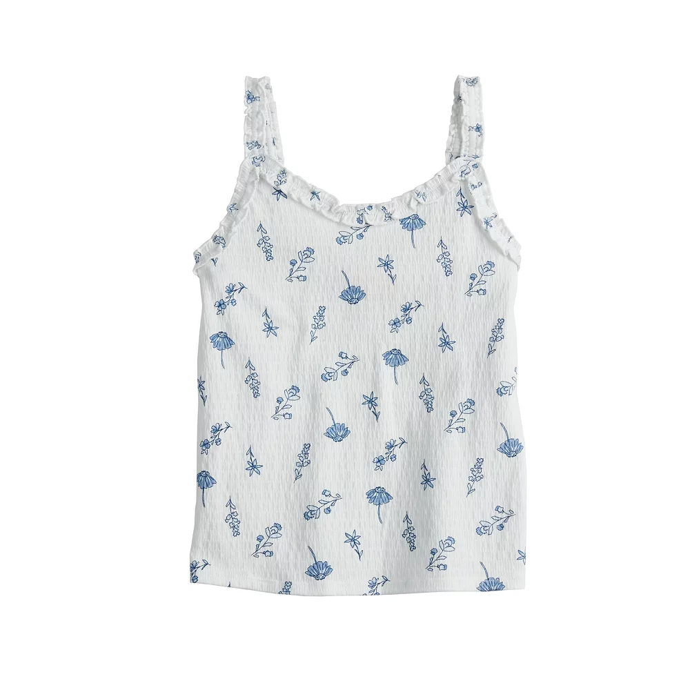 Girls 6-20 SO® Ruffle Strap Textured Tank Top in Regular & Plus 2 Girls 6-20 SO® Ruffle Strap Textured Tank Top in Regular & Plus - Image 2