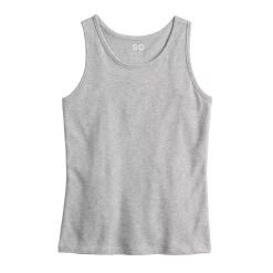 Girls 6-20 SO® Core Layering Tank Top in Regular & Plus -Sleep On It Sales Shop 5315629 Gray Heather