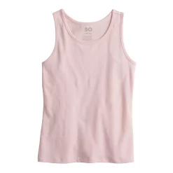 Girls 6-20 SO® Core Layering Tank Top in Regular & Plus -Sleep On It Sales Shop 5315629 Pink