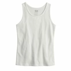 Girls 6-20 SO® Core Layering Tank Top in Regular & Plus -Sleep On It Sales Shop 5315629 White
