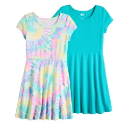 Girls 6-20 SO® 2-Pack Skater Dresses in Regular & Plus