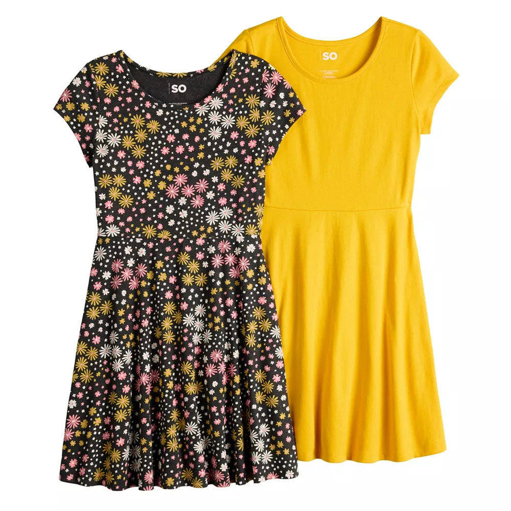 Girls 6-20 SO® 2-Pack Skater Dresses in Regular & Plus - Image 6