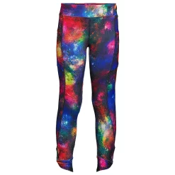Girls 2-18 Lands' End Twist Hem Active Leggings -Sleep On It Sales Shop 5495335 Rainbow Galaxy