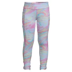 Girls 2-18 Lands' End Twist Hem Active Leggings -Sleep On It Sales Shop 5495335 Wild Blossom Swirl