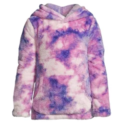 Girls 2-16 Lands' End Fuzzy Sweatshirt in Regular & Plus -Sleep On It Sales Shop 5497204 Violet Storm Tie Dye