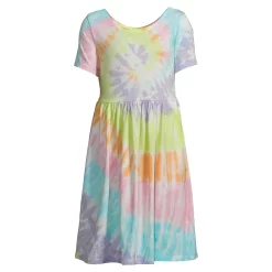 Girls 4-18 Lands' End Gathered Waist Jersey Dress in Regular & Plus