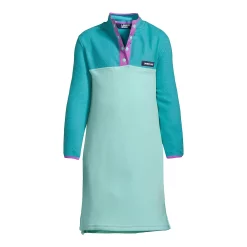 Girls 2-16 Lands' End T100 Fleece Dress in Regular & Plus -Sleep On It Sales Shop 5499005 Peacock Teal Seafoam