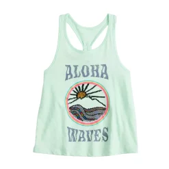 Girls 6-20 SO® Racerback Graphic Tank Top in Regular & Plus -Sleep On It Sales Shop 5524711 ALT