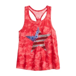 Girls 6-20 SO® Racerback Graphic Tank Top in Regular & Plus -Sleep On It Sales Shop 5524711 ALT4