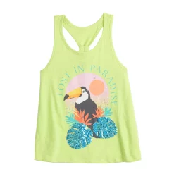 Girls 6-20 SO® Racerback Graphic Tank Top in Regular & Plus -Sleep On It Sales Shop 5524711 Lost In Paradise