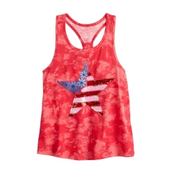 Girls 6-20 SO® Racerback Graphic Tank Top in Regular & Plus -Sleep On It Sales Shop 5524711 Stars And Stripes