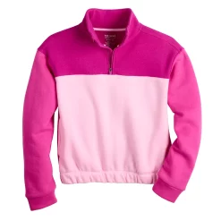 Girls 7-16 Tek Gear® Ultrasoft Fleece 1/4 Zip Pullover in Regular & Plus -Sleep On It Sales Shop 5541509 Strawberry Malt Berry