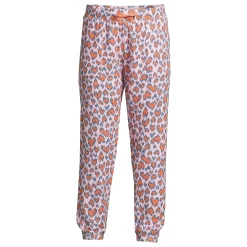 Girls 10-16 Lands' End Soft Cozy Jogger Pants in Plus -Sleep On It Sales Shop 5556816 Pink Heart Leopard