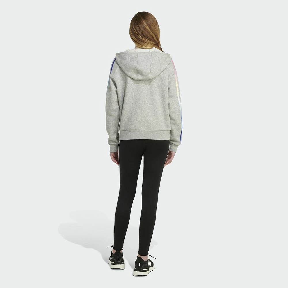 Girls 7-16 adidas Multi 3-Stripes Fleece Hoodie 8 Girls 7-16 adidas Multi 3-Stripes Fleece Hoodie - Image 8
