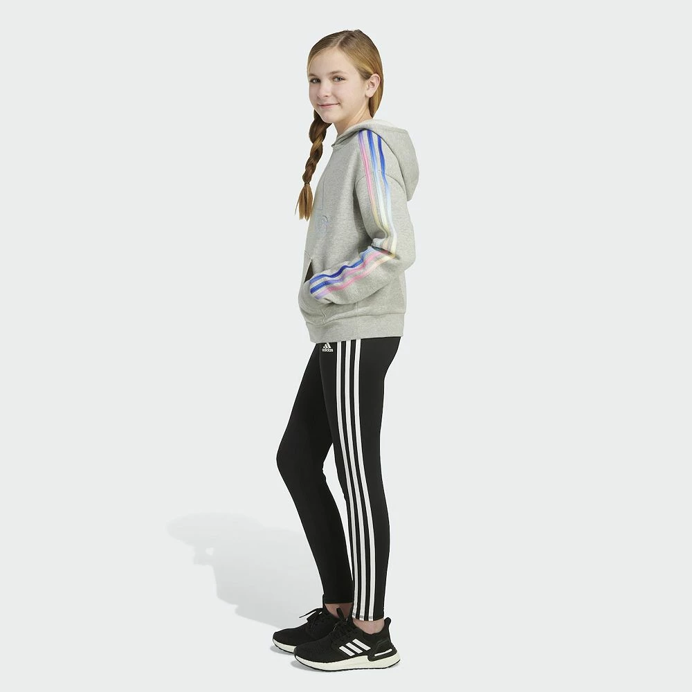 Girls 7-16 adidas Multi 3-Stripes Fleece Hoodie 9 Girls 7-16 adidas Multi 3-Stripes Fleece Hoodie - Image 9