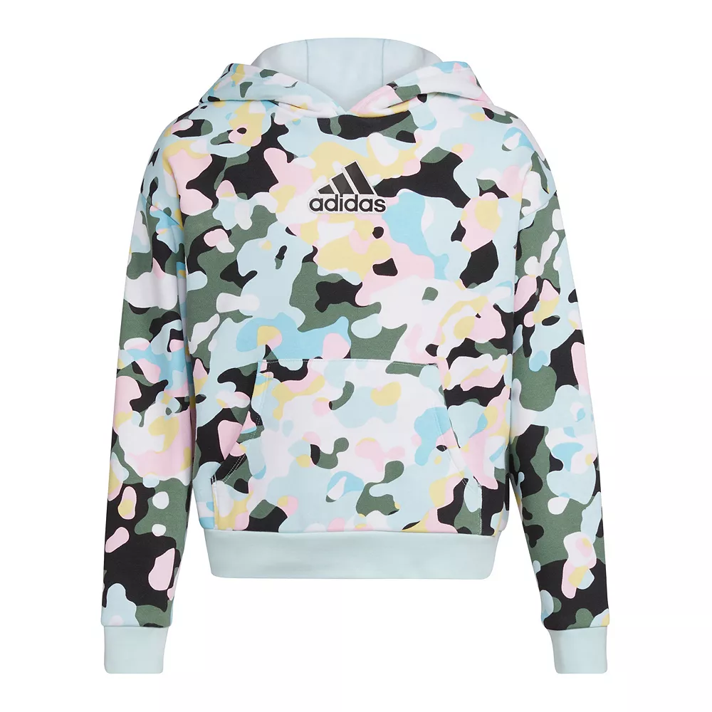 Girls 7-16 adidas Printed Fleece Hoodie 3 Girls 7-16 adidas Printed Fleece Hoodie - Image 3